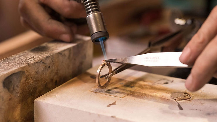 Ring being soldered